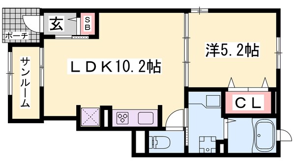 山陽網干駅 徒歩5分 1階の物件間取画像